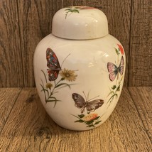 Dew Takahashi San Francisco Japanese Butterfly Lidded Vase 5 inches tall 3.75 in - £17.39 GBP