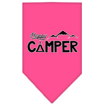 Happy Camper Screen Print Bandana Bright Pink Small - £9.11 GBP