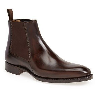 New Men's Handmade Burgundy Color Ankle High Chelsea Dress Leather Boots