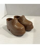 My Scene Ken GI Joe Boy Doll Platform Wide Shoes Brown Loafers Chunky Ba... - $196.33 MXN