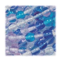 100 Caribbean Blue Mix Colors Czech Round Druk Glass 4mm Spacer Strand Beads - £3.15 GBP