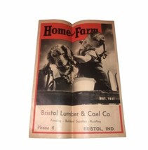 Home &amp; Farm 1941 Magazine Featuring Bristol Lumber &amp; Coal Company Bristo... - $6.80