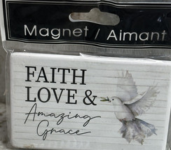 New-Refrgerator Ceramic Magnet-“Faith Love/Amazing Grace”. Inspirational - £14.93 GBP