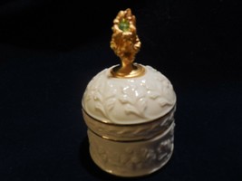 Lenox  24K Gold Trimmed "August" Trinket Box with Peridot - $14.80
