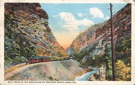 Su Un Treno Nel Montagne Di Western North Carolina Cartolina - £7.38 GBP