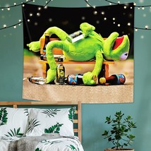Frog Tapestry Animal Hippie Tapestry Funny Wall Art Tapestry for Bedroom - £23.18 GBP