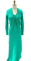 Authentic VTG 70s Jon-Michel Knit Maxi Sweater Dress &amp; Sweater Green S - $1,758.17 MXN
