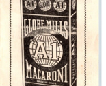 Globe Mills A1 Macaroni Advertising Instructions Recipe Booklet Flyer 19... - $15.79