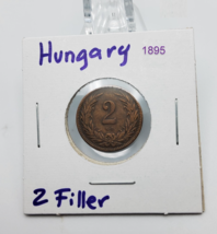 Hungary coin KM# 481 ~  2 Filler 1895 - $64.17 MXN