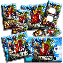 Avengers Thor Black Widow Iron Man Hulk Comics Light Switch Outlet Wall Hd Decor - £8.89 GBP+