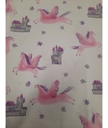 Land of Nod Pair of Standard Pillowcases Royal Pegasus ~ Pink Gray Purple - £19.53 GBP