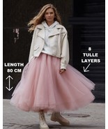 FASHIONABLE BLUSH TULLE SKIRT. LENGTH 80 CM. 8 TULLE LAYERS. Any size an... - $58.00+