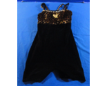 VINTAGE VELVET CHEETAH LEOPARD PRINT SPAGHETTI STRAP TANK TOP ROMPER 23X... - $17.22