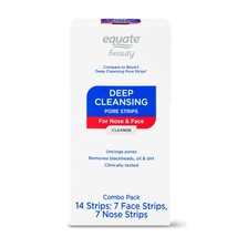 Equate Beauty Deep Cleansing Pore Strips for Nose &amp; Face Combo Pack, 14 count..+ - £15.78 GBP