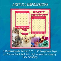 Birthday – Cats Singing Happy Birthday Personalized Wall Art or Scrapboo... - $403.44 MXN