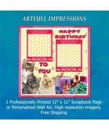 Birthday – Cats Singing Happy Birthday Personalized Wall Art or Scrapboo... - $404.87 MXN