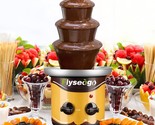 Chocolate Fountain 4 Tiers 3 Lbs Capacity Hot Chocolate Fondue Tower 18&quot;... - $152.99