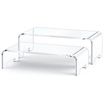 2 Pack Monitor Stand Riser, Acrylic Computer Stand Riser For Computer, Laptop, P - £43.95 GBP