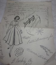 Vintage Love Poem With Fun Doodles 1950s - $3.99