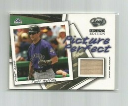 Todd Helton (Colorado Rockies) 2003 Leaf Picture Perfect Game Used Bat Card #15 - £7.43 GBP