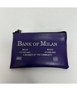 Vintage Bank of Milan Deposit Zip Bag McRae Blue 5&quot; Long Bank Wallet - €16,26 EUR