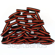 50 Thin Red Line Wristbands Support & Awareness for Fire Fighters & Departments - $38.49