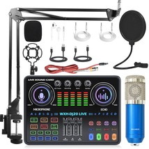 Portable Dj20 Mixer Sound Card With 48V Microphone For Studio Live Sound... - $173.00
