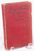 Great Names And NATIONS-Harmon B. Niver-1907-Old Vtg Antique Book-Cloth Cover - £18.99 GBP