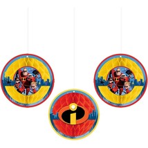 Incredibles 2 Honeycomb Decorations Birthday Party Supplies 3 Pc Per Pac... - $109.54 MXN