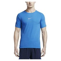 Nike Men&#39;s  Aeroreact Short Sleeve Training Top Photo Blue Medium MSRP $100 - $67.70