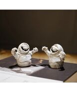 2 Pcs Mini Mummy Figurine Cute Resin Desk Decor Handmade Style Ornament - $17.62