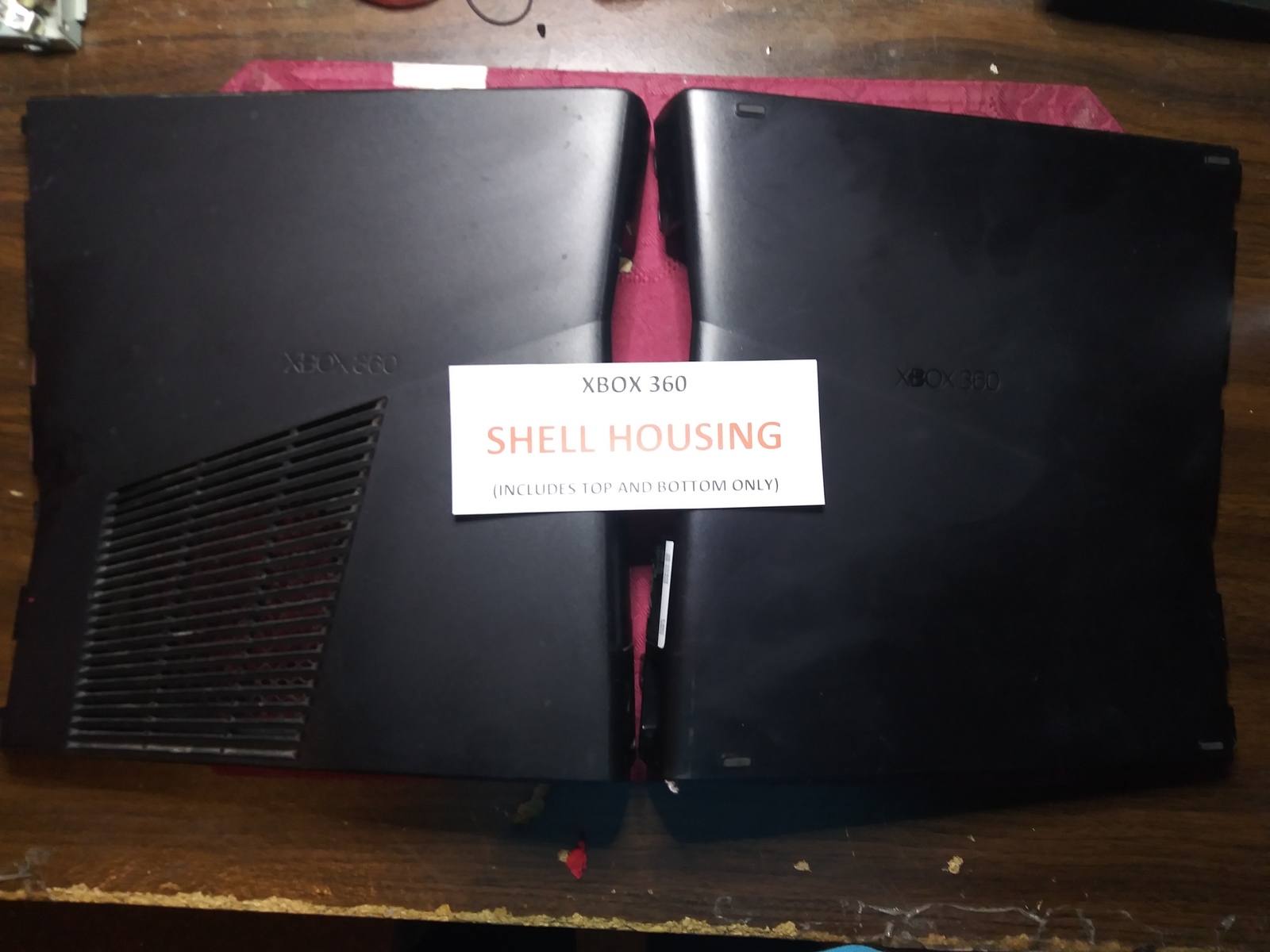 XBOX 360 SLIM CASE/SHELL BOTH TOP & BOTTOM HALF OEM AUTHENTIC