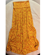LulaRoe Comfortable Bright Fall Design Maxi Skirt Strapless Dress Womens... - £17.94 GBP