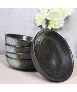 Pack Of 5 Charcoal Grey Tone Hakumu Collection Shallow Bowl Or Deep Plat... - $34.99