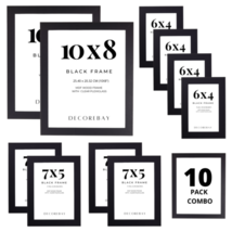 Decorebay Home Black Picture Frames with Two 8x10, Four 7x5, Four 6x4 - 10 PACK - £30.32 GBP+