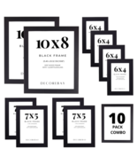 Decorebay Home Black Picture Frames with Two 8x10, Four 7x5, Four 6x4 - ... - $713.69 MXN+