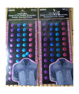 Horizon Group USA Iron On Studs Pack of 44 Multi Colored Decorative Foil... - $8.95