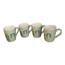 (4) Green Starbucks 2021 Birthday Candles Mermaid Ceramic Coffee Mugs 10 oz  - £30.96 GBP
