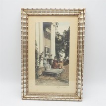 Antique J Hauteur Lamson Studio Encadré Et Mat Main Coloré Photo Colonial Mai - £84.91 GBP