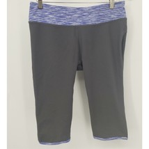 Women&#39;s Fabletics Yoga Capri Pants Size Large Gray Purple Space-Dye - £10.05 GBP