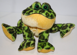 Webkinz Bull Frog No Code Plush Green Yellow Toad Doll HM114 Stuffed Ani... - £7.49 GBP