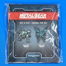 Metal Gear Solid MGS Metal Gear REX &amp; Metal Gear RAY Enamel Pin Set of 2 - £19.53 GBP