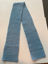 Hand Crocheted Neck Scarf  Light Blue Brand New - £8.69 GBP