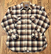 Vintage Pendleton Shirt Mens XL Wool Made In USA Shadow Plaid Flap Pockets - $130.89