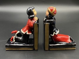 Vintage Bookends Ceramic Asian Boy &amp; Girl Set Ucagco Mid-Century Made in Japan - £15.27 GBP