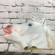 Unicorn Horse Full Head Mask Rubber Latex Creepy Halloween Cosplay Dress-Up - £15.90 GBP