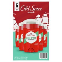 5PK Old Spice Pure Sport Deodorant - High Endurance NO SHIP TO CA - £13.89 GBP