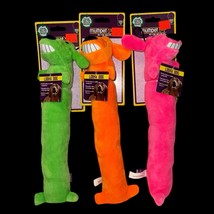 Lot Of 3 Bright Multipet Loofa Ruff 12” Plush Squeaky Dog Toy Multipet 4... - £13.39 GBP