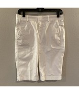 Vince White Side Buckle Stretch Cotton Bermuda Long Shorts Size 0 - $15.48