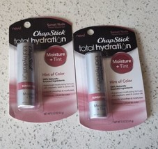 2x Chapstick Total Hydration Moisture + Tint Lip Balm Sunset Nude New - £24.74 GBP
